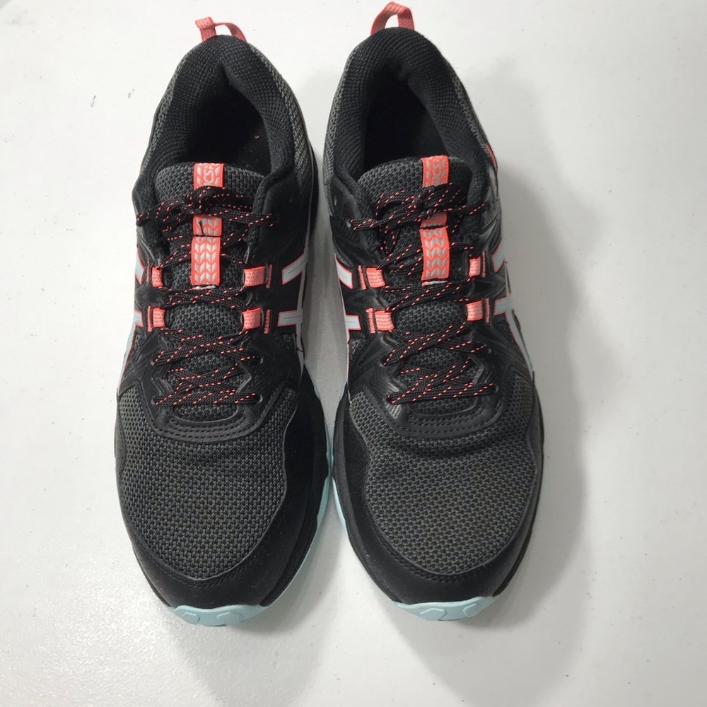 Women’s ASICS Gel Venture 8 Black and Pink Athletic Shoes Size 11 SB-02